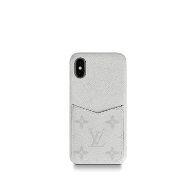 Pre-owned Louis Vuitton  Iphone Case Monogram Antarctica Taiga Xs White