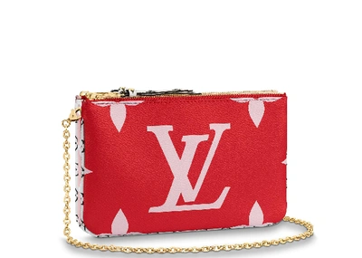 Louis Vuitton Pochette Double Zip Monogram Giant Red/Pink in