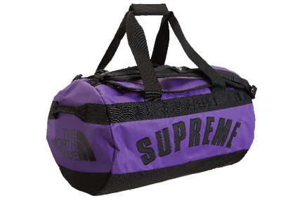 Pre-owned Supreme  The North Face Arc Logo Small Base Camp Duffle Bag Purple