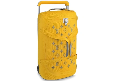 Pre-owned Louis Vuitton  Horizon Duffle Soft Jacquard 55 Yellow