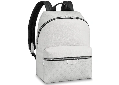 Pre-owned Louis Vuitton Discovery Backpack Monogram Antarctica Taiga Pm  White