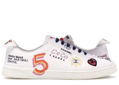 Pre-owned Chanel  Sneakers Pharrell White Multi-color In White/multi-color