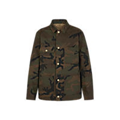 Pre-owned Supreme X Louis Vuitton Jacquard Chore Coat Camo | ModeSens