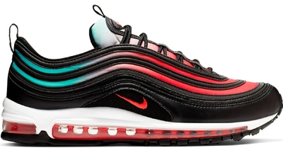 Pre-owned Nike Air Max 97 Black Ember Glow Red In Black/ember Glow-white-blue  Fury | ModeSens