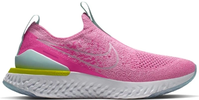Pre-owned Nike Epic Phantom React Flyknit Psychic Pink (women's) In Psychic Pink/white-laser Fuchsia-teal Tint