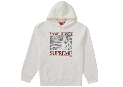 Pre-owned Supreme Know Thyself Hooded Sweatshirt White | ModeSens