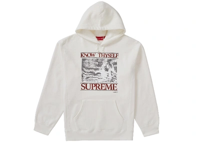 Pre-owned Supreme Know Thyself Hooded Sweatshirt White