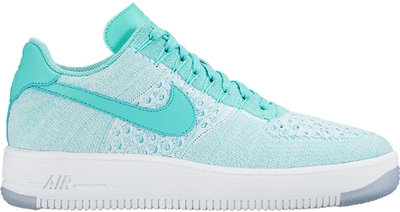 Shop Pre-owned Nike Air Force 1 Flyknit Low Hyper Turquoise (women's) In Hyper Turquoise/hyper Turquoise