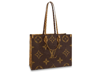 Pre-owned Louis Vuitton  Onthego Monogram Giant Reverse Brown