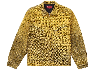 Pre-owned Supreme  Diamond Plate Work Jacket Yellow