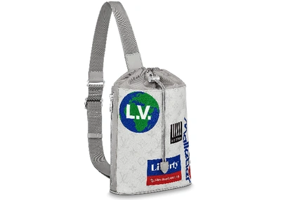 Pre-owned Louis Vuitton  Chalk Sling Bag Monogram Logo Story White