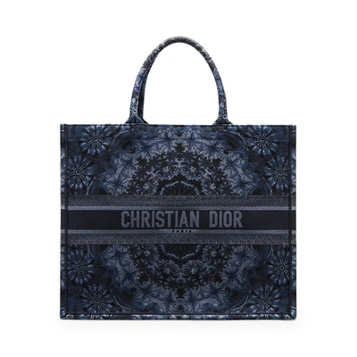 Pre-owned Dior Book Tote Kaleiscopic Blue