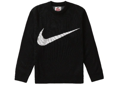 Pre-owned Supreme Nike Swoosh Sweater Black | ModeSens 