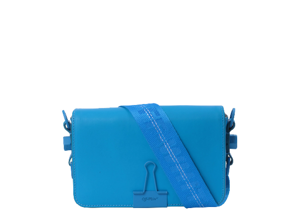 off white binder clip bag blue