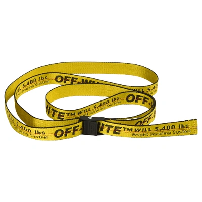 Pre-owned Off-white Mini Industrial Belt (ss19) Yellow/black