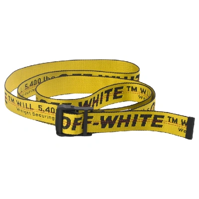 Pre-owned Off-white Industrial Belt Yellow/black