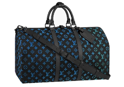 Louis Vuitton Keepall LED Monogram 50 Black in Leather with Black