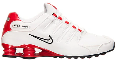 Pre-owned Nike Shox Nz White University Red In White/metallic Silver-university  Red | ModeSens