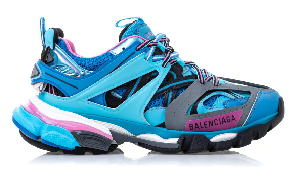 balenciaga track runner blue and pink