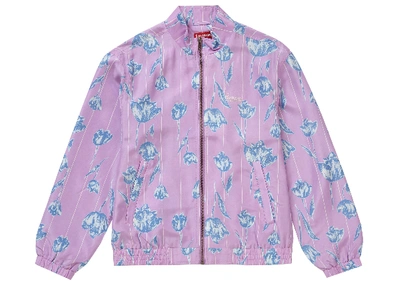 Pre-owned Supreme  Floral Silk Track Jacket Purple