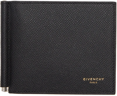 Shop Givenchy Eros Clip Bifold Wallet Saffiano Black