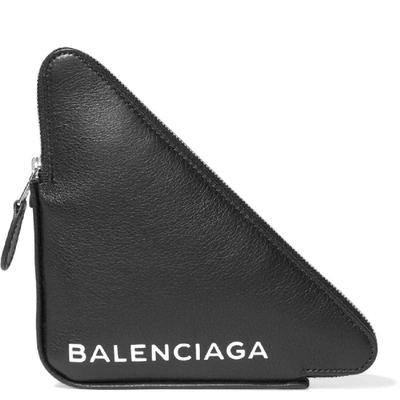 Pre-owned Balenciaga Triangle Pouch Printed S Black