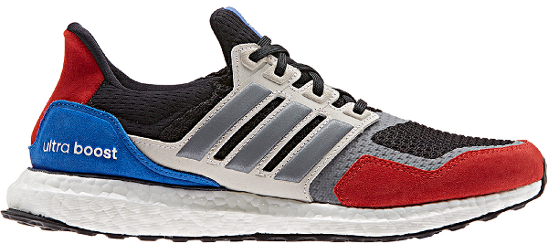 ultra boost black red