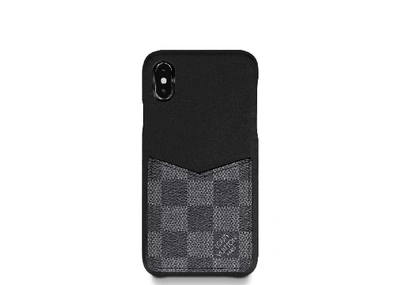 Pre-owned Louis Vuitton  Iphone Case Damier Graphite Xs Black