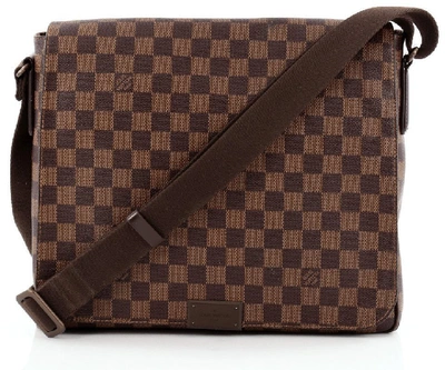 Pre-owned Louis Vuitton District Damier Ebene Mm Brown