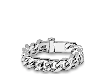 Louis Vuitton Monogram LV Chain Links Bracelet, Silver, M(19cm)