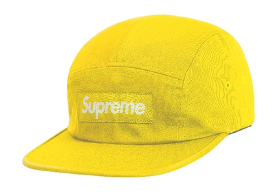 Pre-owned Supreme Washed Chino Twill Camp Cap (ss19) Yellow