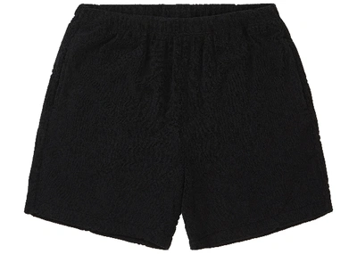 Pre-owned Supreme  Terry Jacquard Logo Short Black