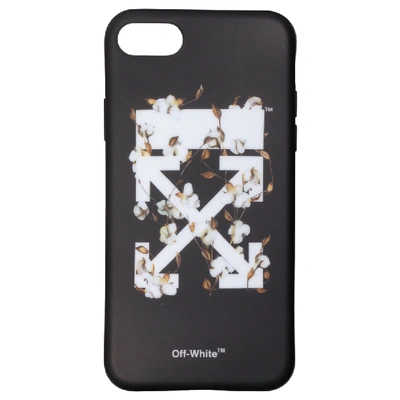 Pre-owned Off-white Cotton Flower Iphone 8 Case (ss19) Black/multicolor