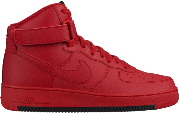 nike air force 1 high red and black
