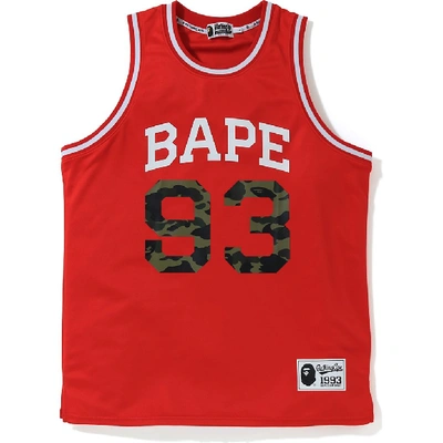 Pre-owned Bape Basketball Tank Top Red