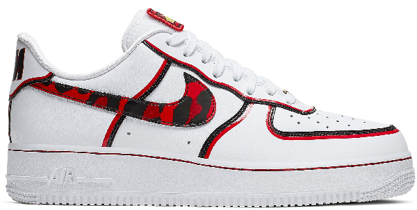 nike air force 1 black university red