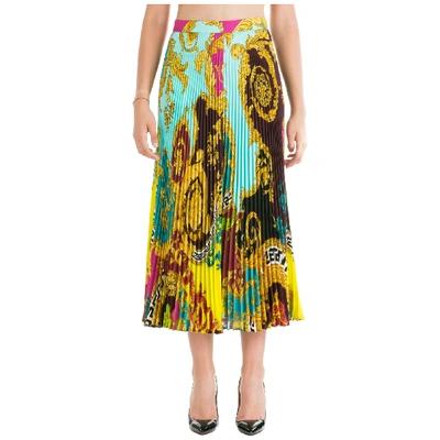 Shop Versace Women's Skirt Longuette Voyage Barocco In Yellow