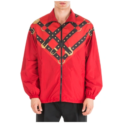 Shop Versace Men's Outerwear Jacket Blouson In Red