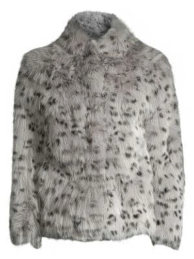 Shop Adrienne Landau Animal-print Fox Fur Jacket