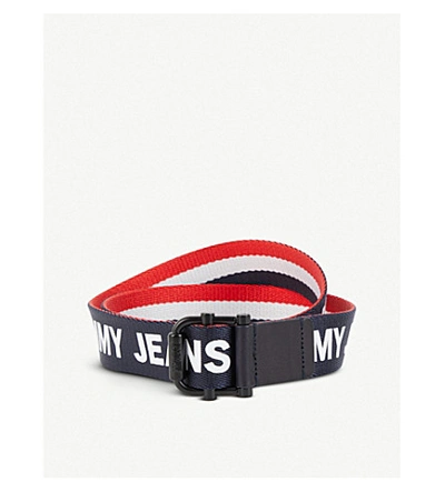Tommy Hilfiger Reversible Webbing Belt In Red White Blue | ModeSens
