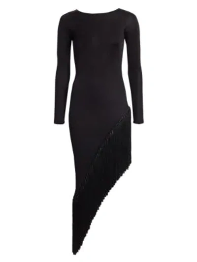 Shop Cult Gaia Sharona Fringe Dress In Black