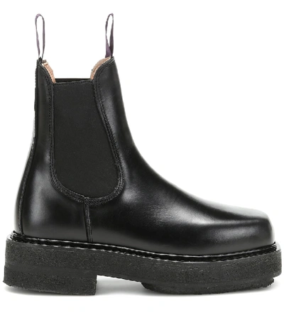 Shop Eytys Ortega Leather Ankle Boots In Black