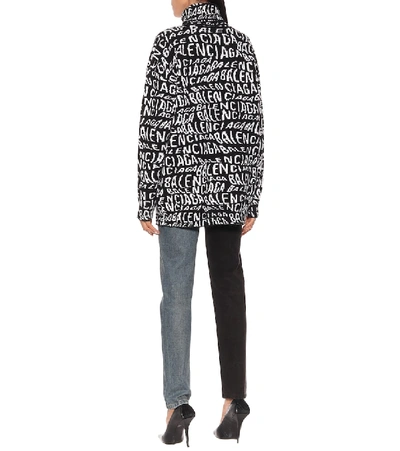 Shop Balenciaga Logo Stretch-wool Sweater In Black