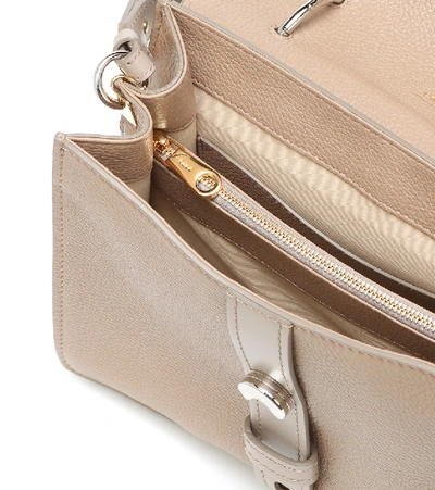 Shop Chloé Aby Day Medium Leather Shoulder Bag In Grey