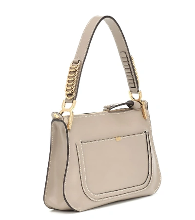 Shop Chloé Marcie Baguette Medium Shoulder Bag In Grey