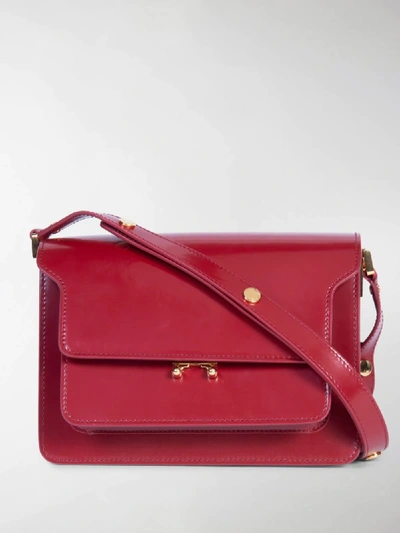Shop Marni Medium Trunk Shoulder Bag In Red