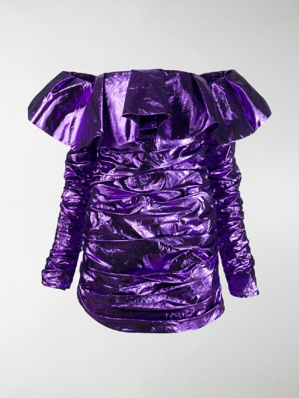 purple ruffle dress