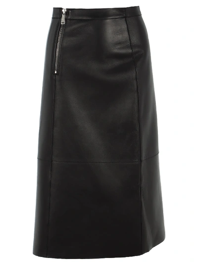 Shop Dsquared2 D Squared Leather Skirt In Black