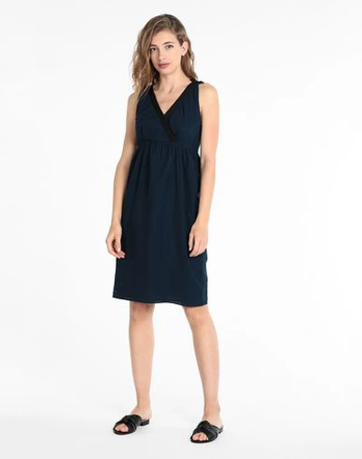Shop 8 By Yoox Midi Dresses In Dark Blue
