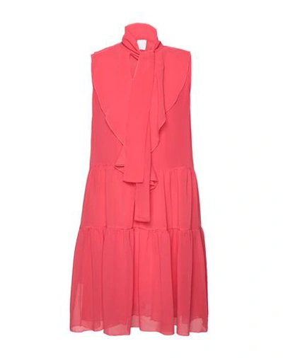 Shop 8 By Yoox Woman Mini Dress Coral Size 8 Polyester